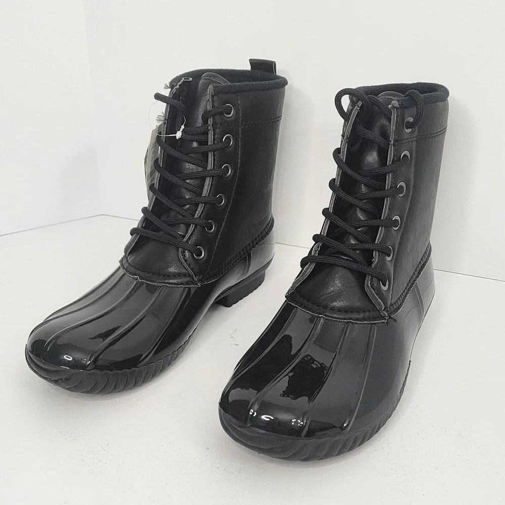 Stormy Mountain Duck Boots Black Baudette Lace Up Waterproof Women‎ Size 9M